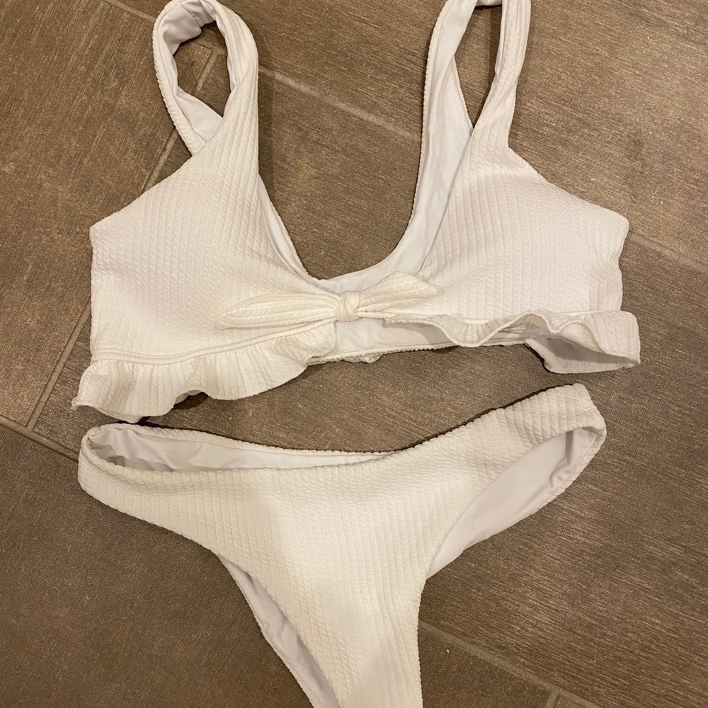 White bikini set